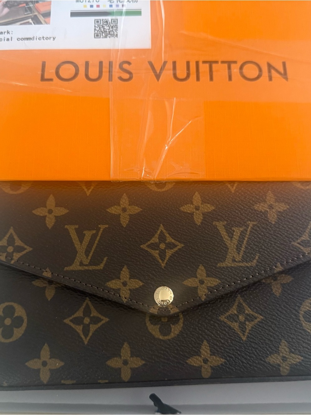 Louis Vuitton Monogram Envelope Wallet in Brown and Gold